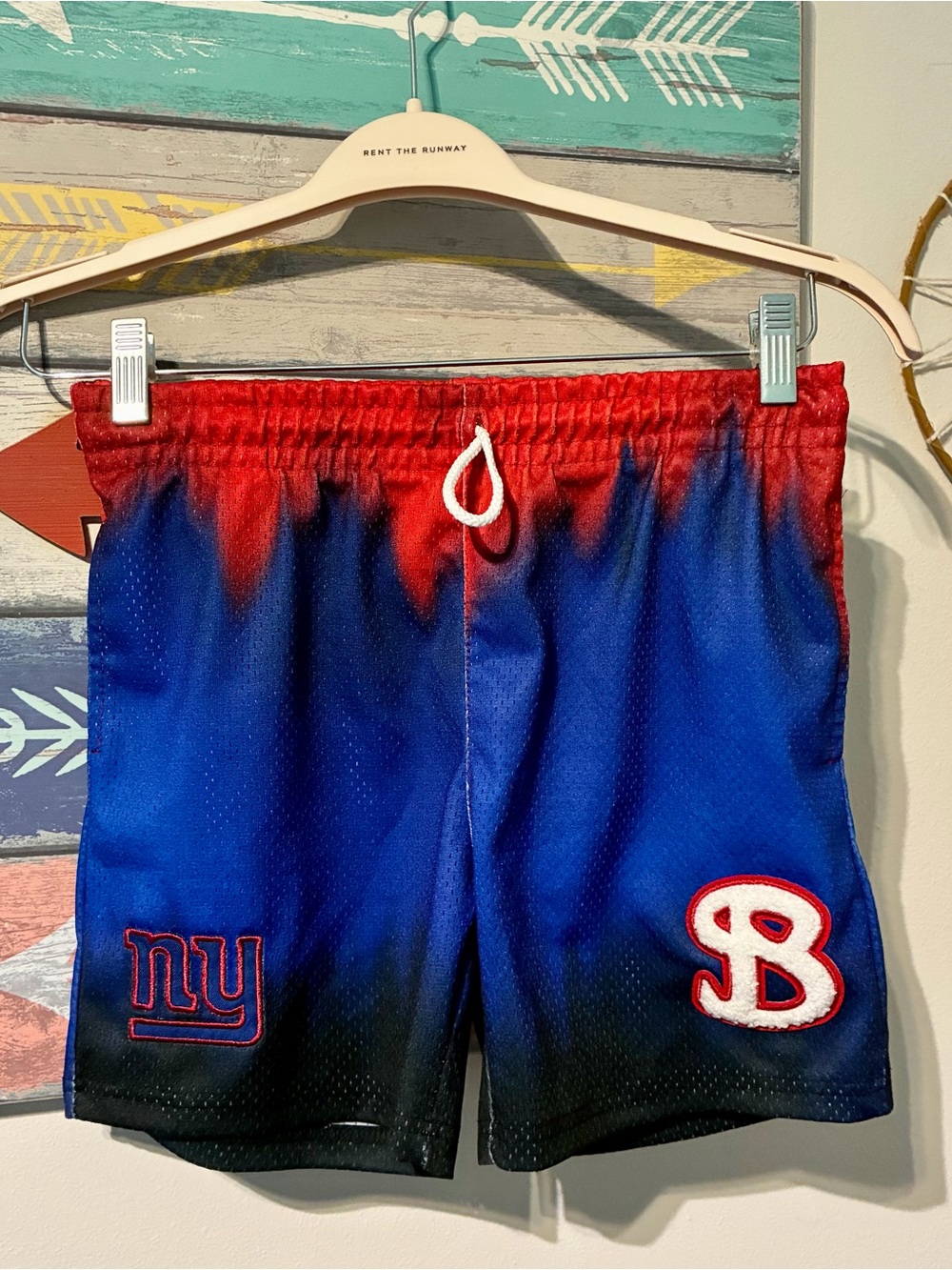BucketSquad New York Giants NFL Chenille Patch Shorts